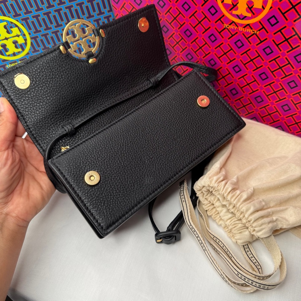 TORY BURCH Black Leather Crossbody Bag - Picture 15 of 16